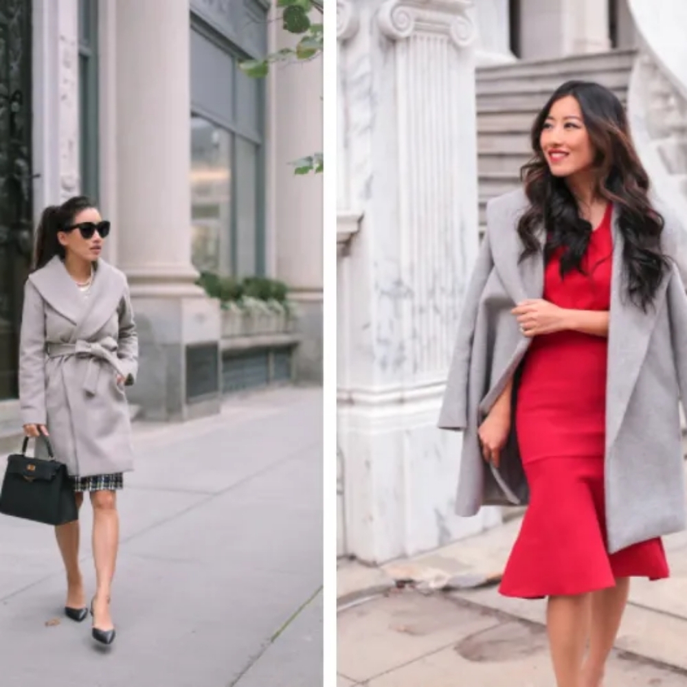 Ann Taylor Petite Belted Wrap Coat